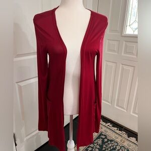Coco + Carmen Rich Burgundy Open Cardigan